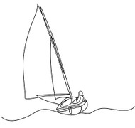 Sailboat Line Sketch