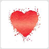 Spatter Heart Stencil
