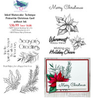 Inked Watercolor Poinsettia Kit without Ink