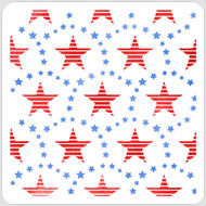Layered Floating Stars Stencil Set of 2