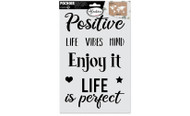 Positive Life Stencil by Aladine