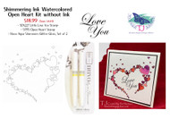 Shimmering Ink Watercolored Open Heart Kit without Ink