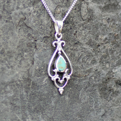 kingman turquoise fancy pendant