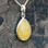Butterscotch Baltic amber and sterling silver peardrop pendant