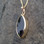 Hand crafted Whitby Jet and 9ct gold marquise necklace