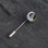 Hand crafted traditional 925 silver tie pin set with natural black stone