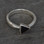 Hand crafted 925 silver ring with triangle shaped black stone