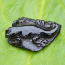 Whitby Jet Lizard Carving