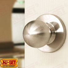 Heavy Duty Grade 2 Passage Knob Brushed Stainless Steel