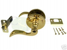 Santa Fe Polished Brass Passage Lever Lock - Brand New
