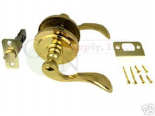 Santa Fe Polished Brass Passage Lever Lock - Brand New S-P-R