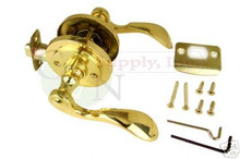 Santa Fe Polished Brass Privacy Lever Lock - Brand New