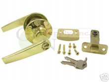 Keyed Alike Entry Lever Lock, Polish Brass- New!!! T-E-3