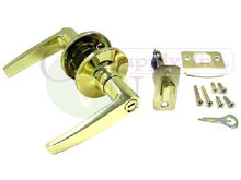 Polished Brass Privacy Lever Lock - Brand New!!