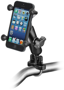 RAM Motorcycle Bike Handlebar Rail Mount and Universal X-Grip Cell Phone Holder