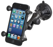 RAM Suction Cup Car Mount with Universal X-Grip Cell Phone Holder iPhone 5 & 4S