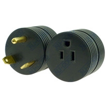 RV Electrical Adapter Plug 30 AMP Male to 15 AMP Female - for Motorhome, Camper