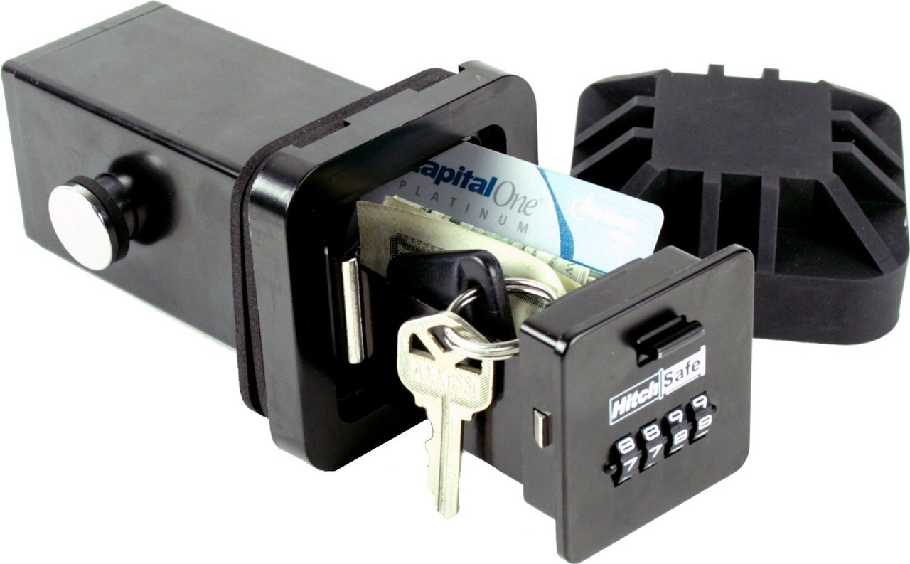 Hitch Safe 2" Trailer Hitch Receiver Combination Key Storage Lock Box
