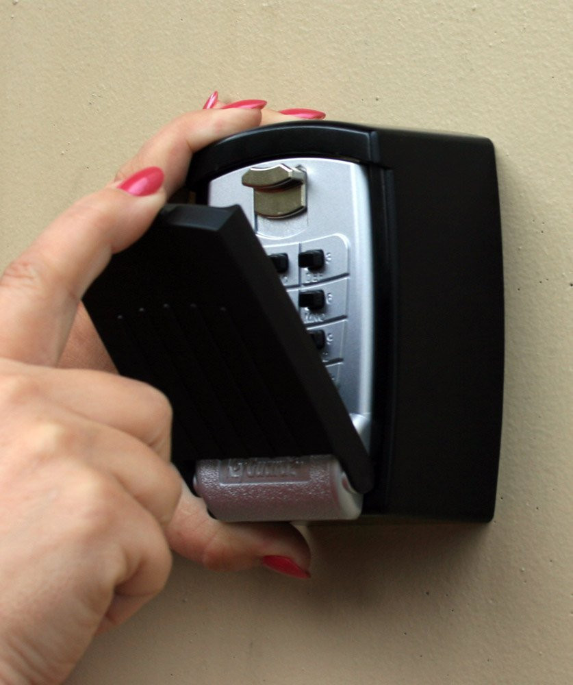 Medical Emergency Card Storage Lockbox Push Button Lock Box for Seniors Key 