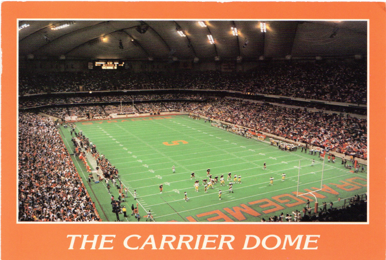 Postcard - Syracuse University New York Carrier Dome Sports Stadium & Campus