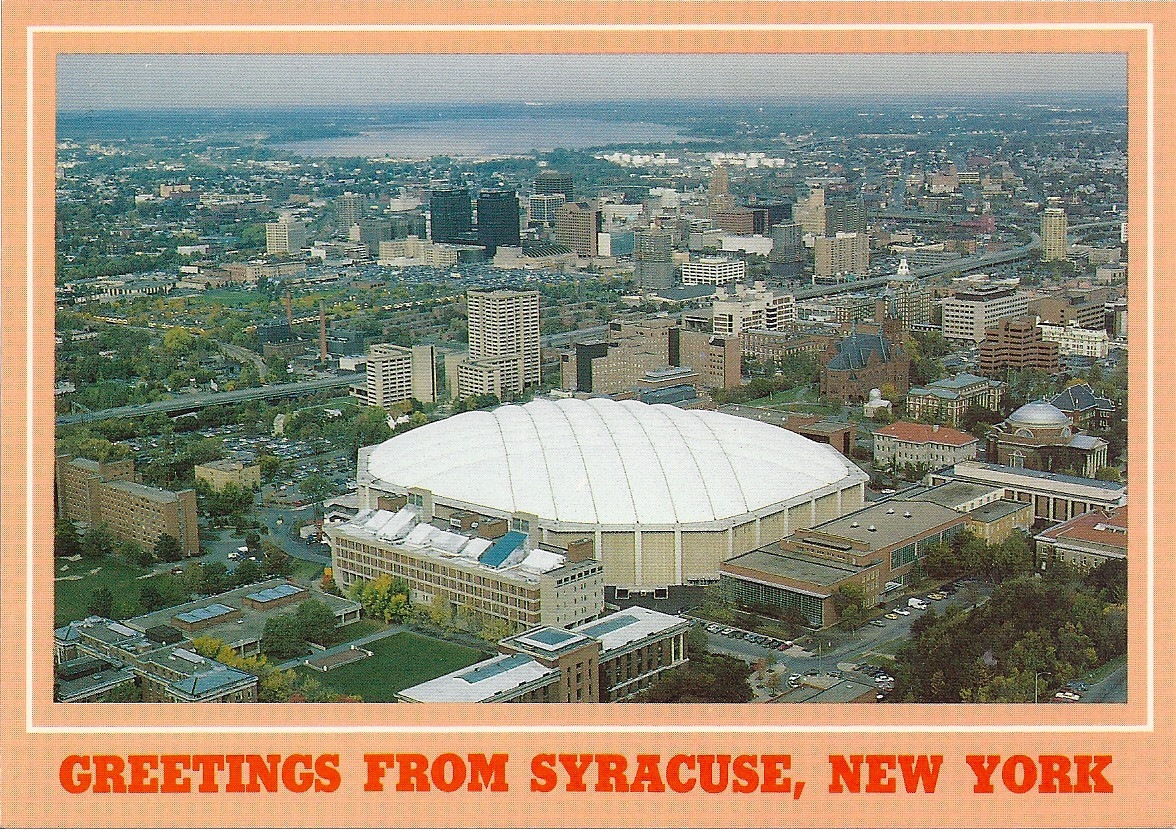 Postcard - Syracuse University New York Carrier Dome Sports Stadium & Campus