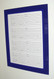 iMag 8.5 x 11 Magnetic Document Page Holder in blue.