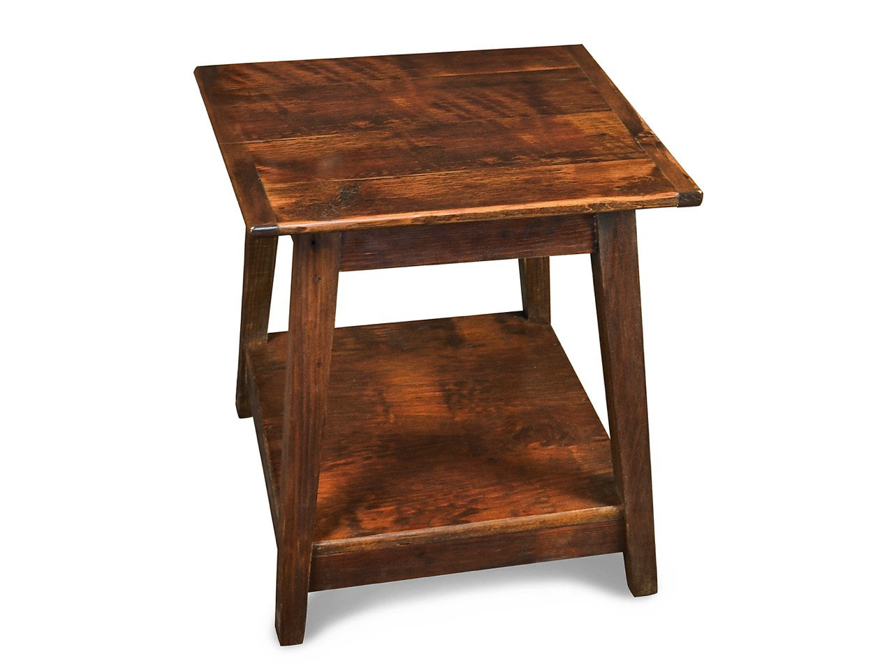 small pine lamp table