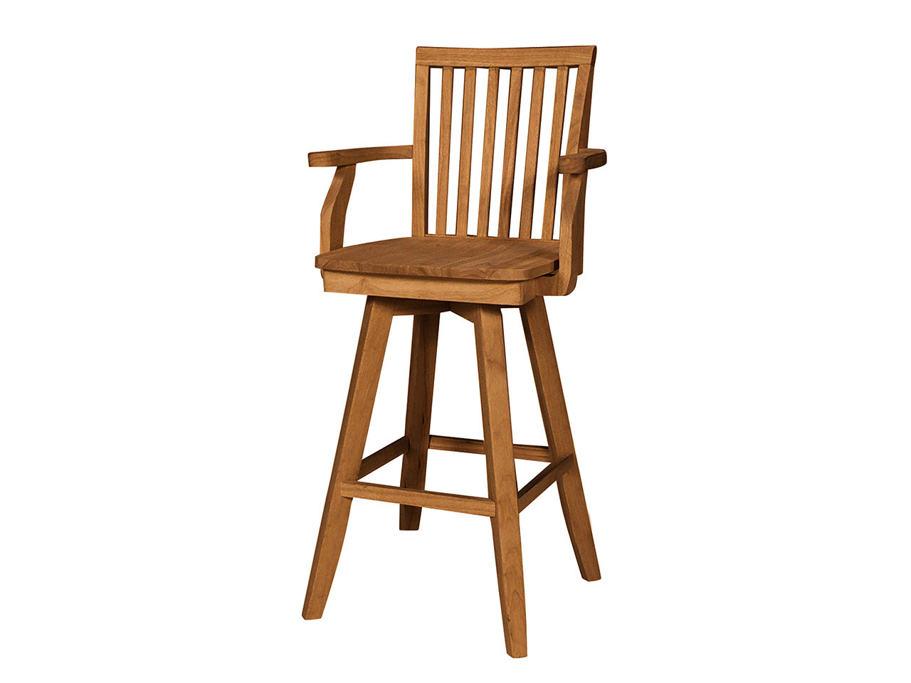 Mission Swivel Bar Stool with Arms Country Willow