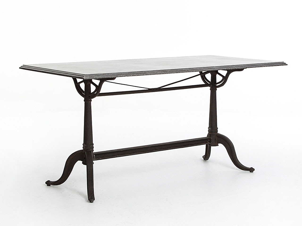 Fulton French Industrial Bluestone Dining Table Country Willow