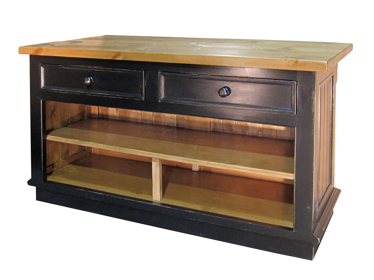 Claremont Kitchen Island - 2 Drawers - Country Willow