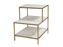 Unionworks Marble & Brass Side Table