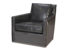 Fulton Leather Swivel Chair