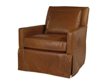 Downing Leather Swivel Glider