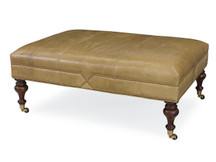 Hawke Leather Cocktail Ottoman
