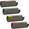 4 Pack - Compatible replacement for Okidata 43324469 series laser toner cartridges