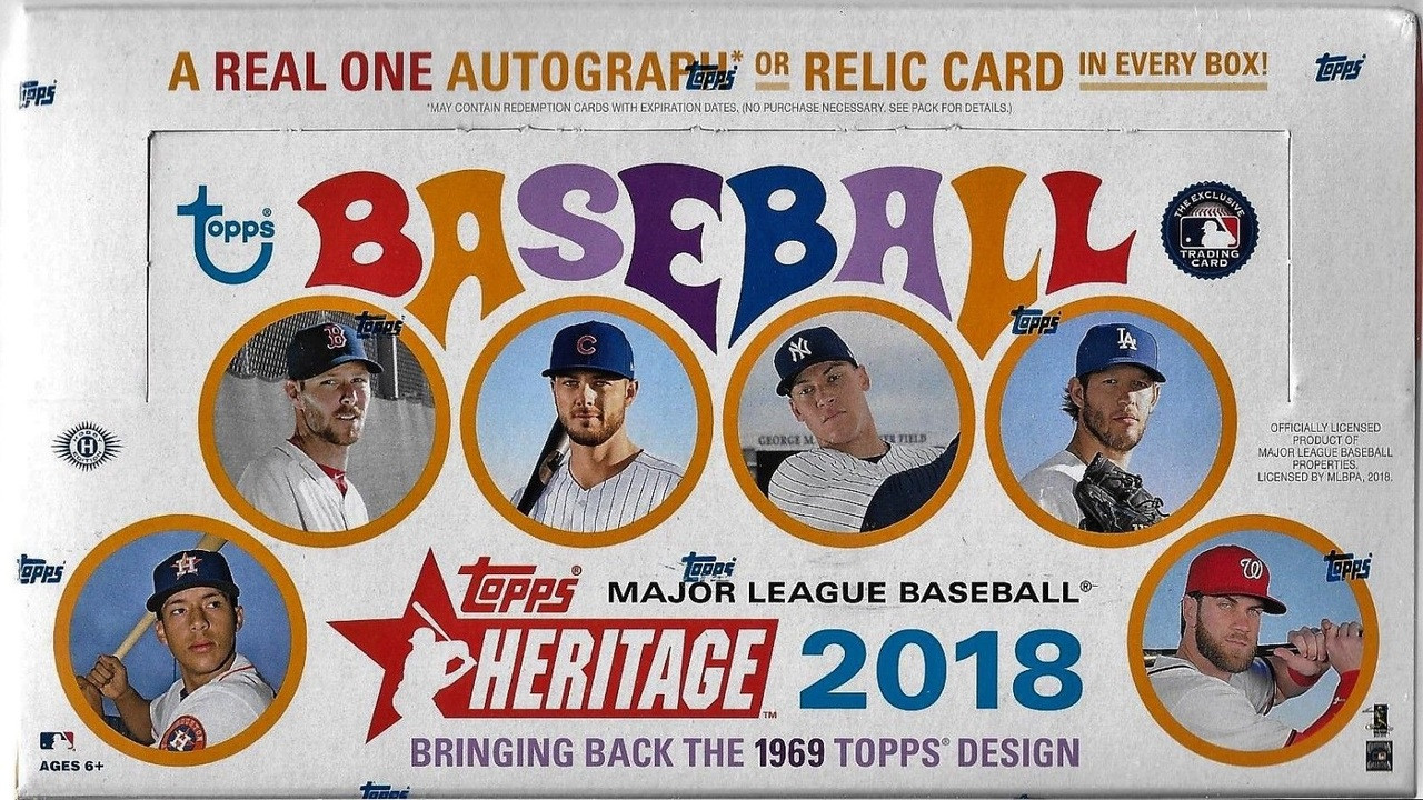 Topps 2018 Heritage Baseball Hobby Box MLB Fan Shop Baseball