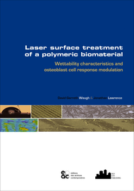 Laser surface treatment of a polymeric biomaterial