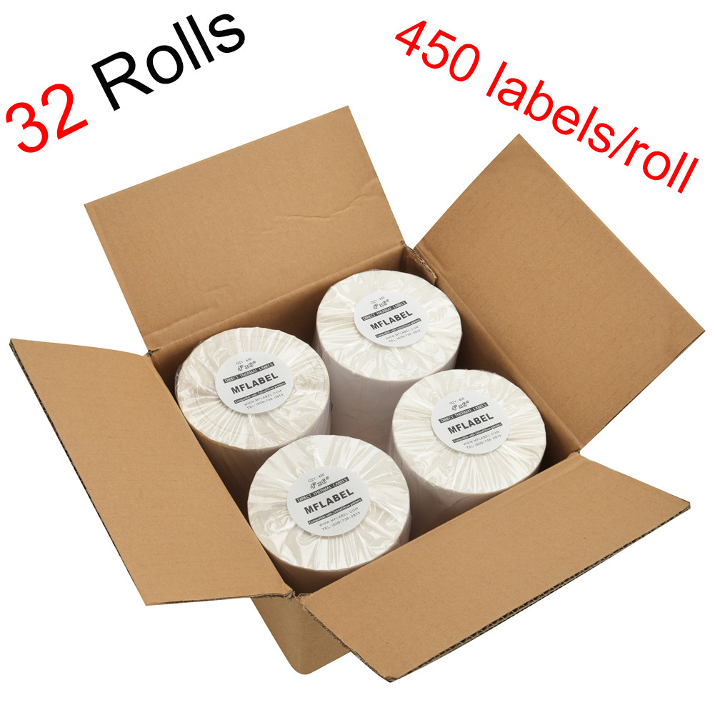 250 Per Roll 4x6 Direct Thermal Labels For Zebra 2844 ZP450 ZP500 ZP505 Eltron 
