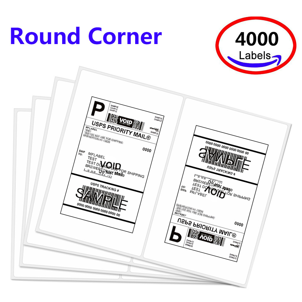 MFLABEL® 4000 Round Rorner Half Sheet Laser Shipping Labels (Compare to  5126) - MFLABEL