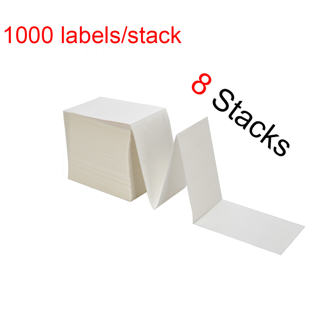 1000 4x6 Fanfold Direct Thermal Shipping Labels for Thermal Printer 