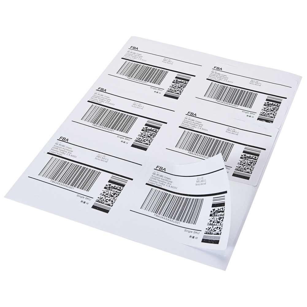 MFLABEL 1000 Sheets 6-UP Easy to Peel FBA Labels 3-1/3