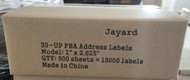 Jayard 30-UP 1" X 2-5/8" Shipping Address FBA Labels for Inkjet Printers, 100 Sheets, Pack of 3000 Labels