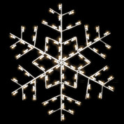 5' Winterfest Forked Snowflake - Post Over