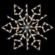 5' Winterfest Diamond Snowflake - Post Over