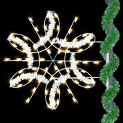 4.5' Deluxe Spiral Snowflake