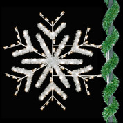 5' Sparkling Forked Snowflake