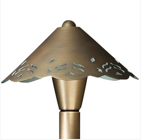 Advantage Lighting Luna Bonita Shade Path Light ADV-AP-02B, great for lighting for sidewalks and walk ways, as well as lighting your flower beds for night time viewing. 
