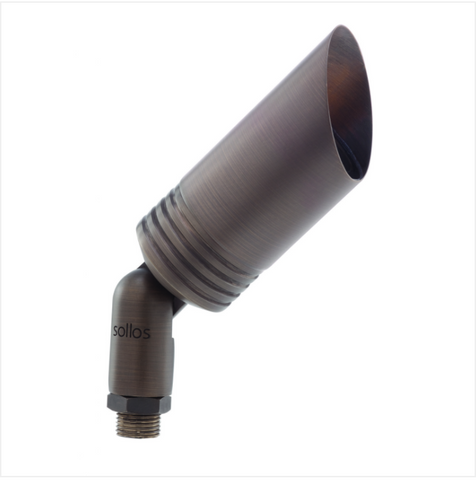 Sollos BCB065-AB-NL, These lights are used to highlight large trees, homes, walls, and hedge lines. They come with a stake mount but the base can be mounted on walls or other flat surfaces and adjusted appropriately. The bases can even be mounted on large trees to deliver the "moon light" effect. 
