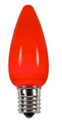 BOX QTY: 25 BULBS
CASE QTY: 1000 BULBS
Smooth Red: This bulb is a beautiful smooth red like Santa’s coat! This classic red bulb has the look of lighting decorations and homes during the holidays for generations but has a new LED brightness.  The low energy using LED’s generate a vibrant glow that lasts seven times longer than other bulbs. These LED bulbs have a 60,000 hour life span which will make you want to sing Christmas cheer loud and long for all to hear. 

•	Each bulb has three professional grade LED's inside to create a bright glow. 
•	The low watt LED bulbs allow for you to make longer runs while using low amounts of energy. 
•	The bulbs remain cool to the touch because of the low energy LED bulbs inside. 
•	These durable smooth textured bulbs have a 60,000 hour lifespan
•	We use nickel platted bases instead of brass to prevent corrosion.
•	Now you can get an LED C9 lamp without the faceted caps. These lamps remind us of the old opaque/ceramic bulbs of the past.
•	Indoor and Outdoor use
*Per bulb price varies per bulb color*
