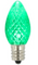 BOX QTY: 25 BULBS
CASE QTY: 1000 BULBS
•	Each bulb has three professional grade LED's inside to create a bright glow. 
•	The low watt LED bulbs allow for you to make longer runs while using low amounts of energy. 
•	The bulbs remain cool to the touch because of the low energy LED bulbs inside. 
•	These durable smooth textured bulbs have a 60,000 hour lifespan
•	We use nickel platted bases instead of brass to prevent corrosion.
•	Now you can get an LED C7  lamp without the faceted caps. 
•	Indoor and Outdoor use
*Per bulb price varies per bulb color*
